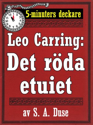 cover image of Det röda etuiet. Detektivhistoria